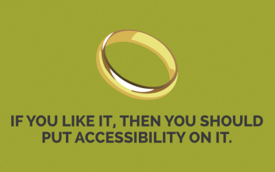 If you like it, then you should put accessibility on it.